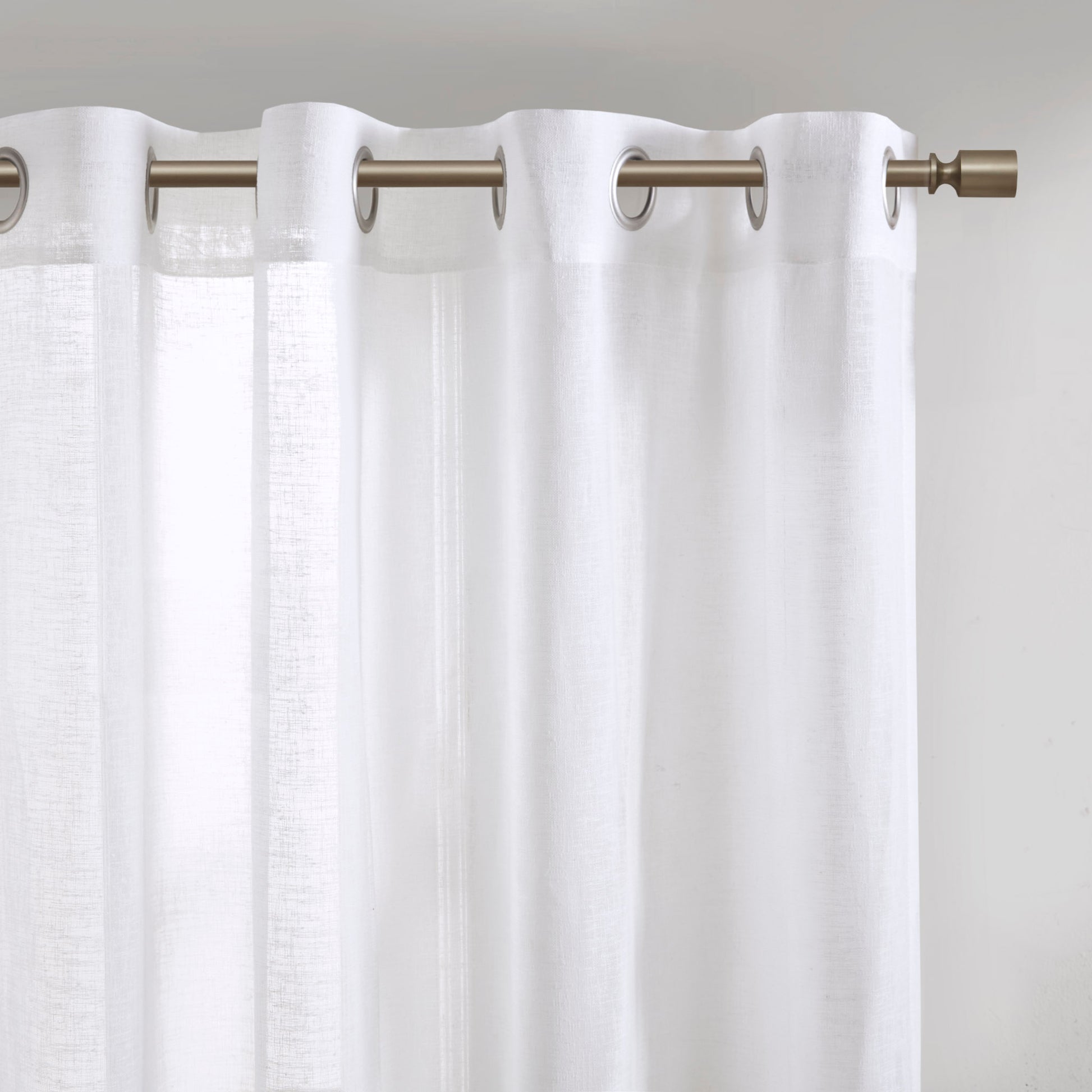 Dual Colored Curtain Panel Only 1 Pc Panel Grey White Polyester