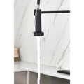 Pull Down Single Handle Spring Kitchen Faucet Matte Black Stainless Steel