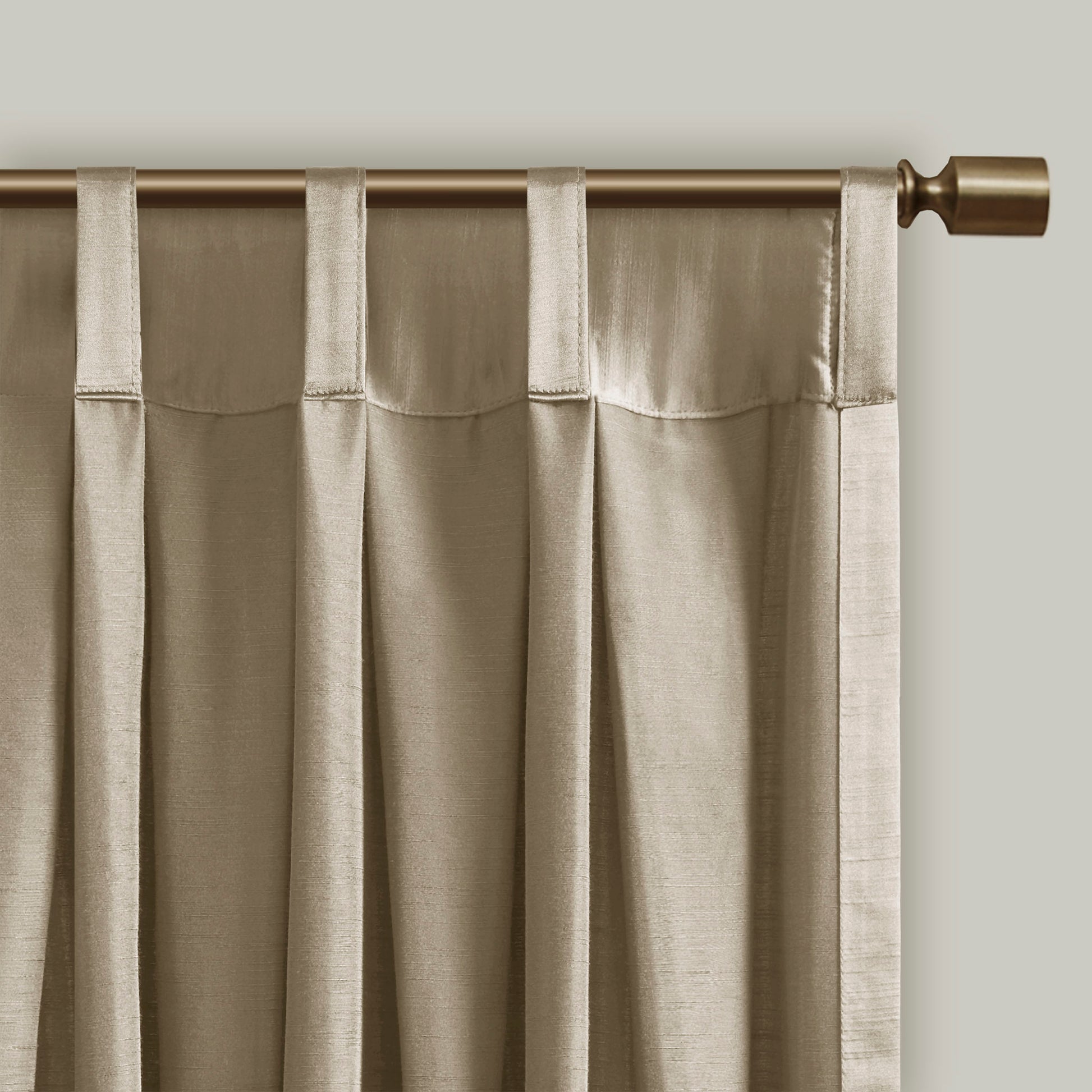 Pleat Curtain Panel With Tieback Only 1 Pc Panel Champagne Polyester