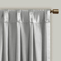 Pleat Curtain Panel With Tieback Only 1 Pc Panel Silver Polyester