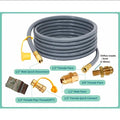 Fire Pit Natural Gas Conversion Kit Gray Modern Abs Rubber Steel Q235 Abs Rubber Steel Q235
