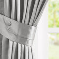 Pleat Curtain Panel With Tieback Only 1 Pc Panel Silver Polyester