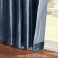 Invertible Curtain Panel Only 1 Pc Panel Navy Silver Polyester