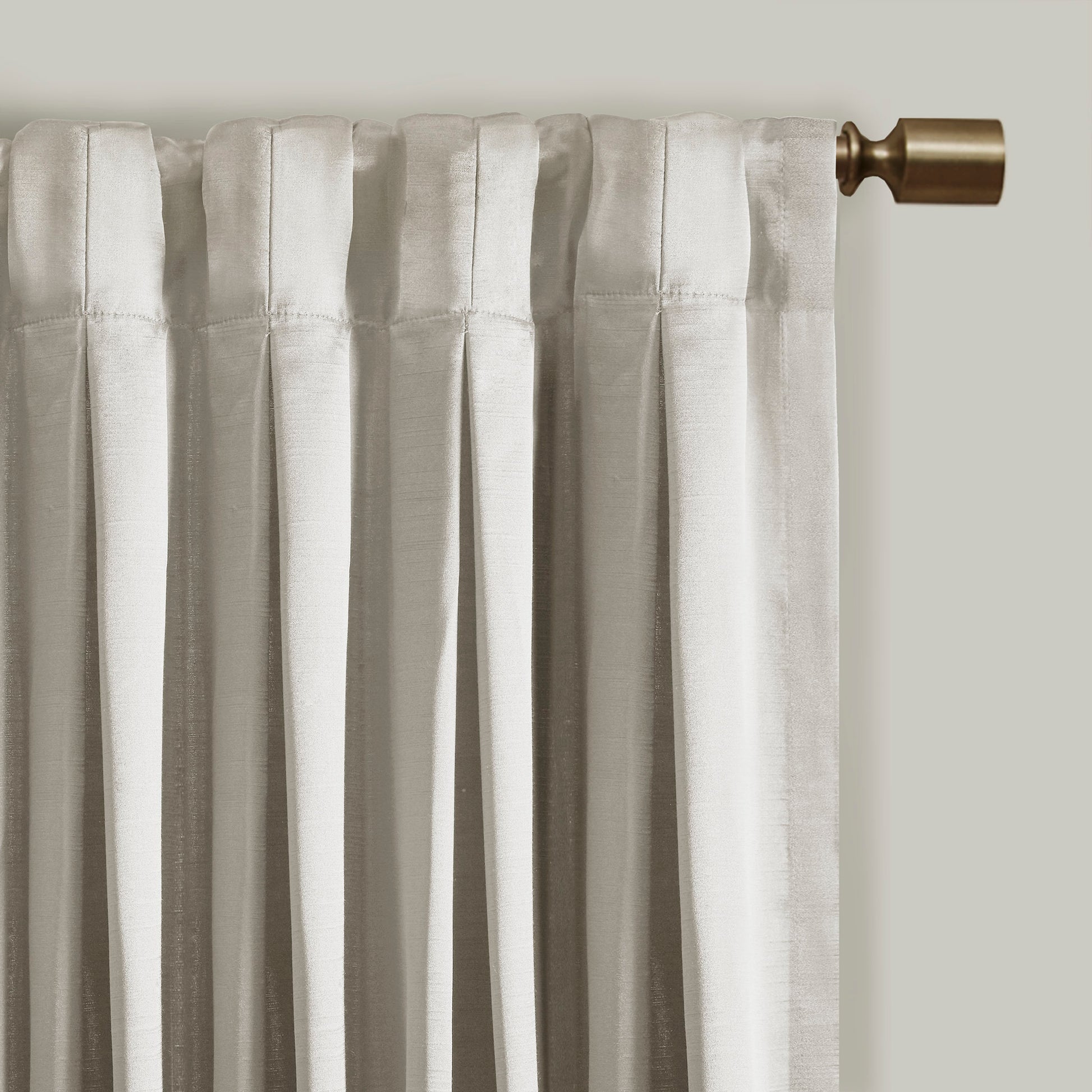 Pleat Curtain Panel With Tieback Only 1 Pc Panel White Polyester