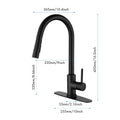 Kitchen Faucet With Pull Down Sprayer Matte Black Stainless Steel