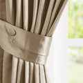 Pleat Curtain Panel With Tieback Only 1 Pc Panel Champagne Polyester