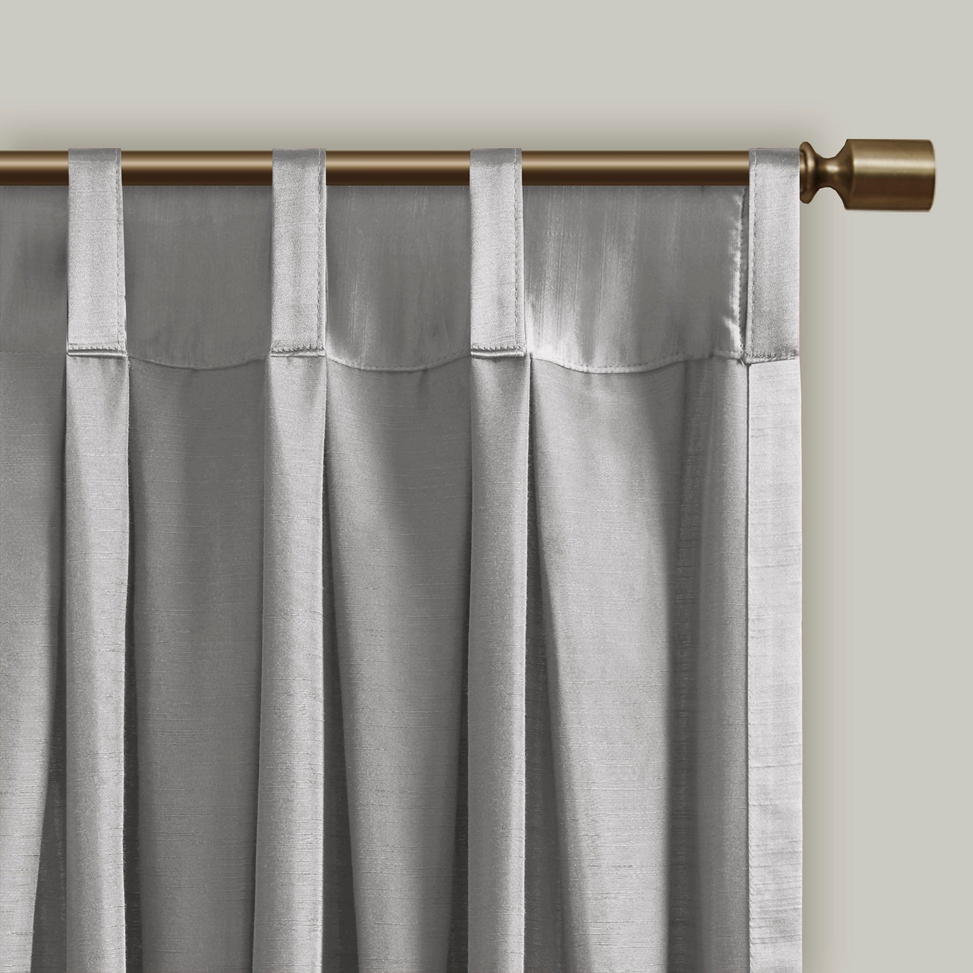 Pleat Curtain Panel With Tieback Only 1 Pc Panel Silver Polyester