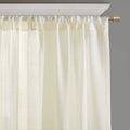 Embroidery Curtain Panel Only 1 Pc Panel Ivory Polyester