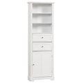 Tall Bathroom Storage Cabinet,Cabinet With One Door And Two Drawers, Freestanding Storage Adjustable Shelf, Mdf Board,White White Mdf