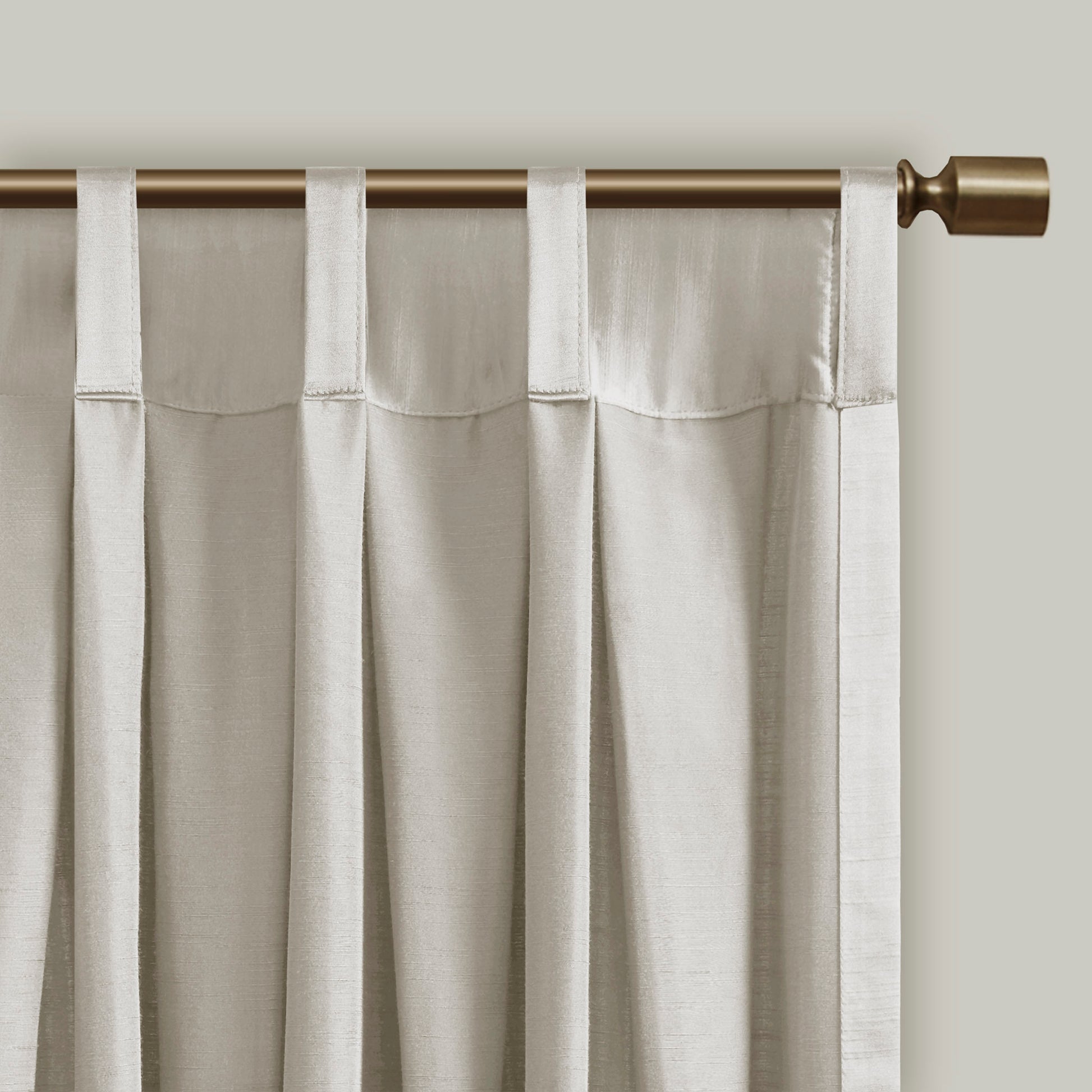 Pleat Curtain Panel With Tieback Only 1 Pc Panel White Polyester