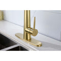 Kitchen Faucet With Pull Down Sprayer Brushed Gold Stainless Steel