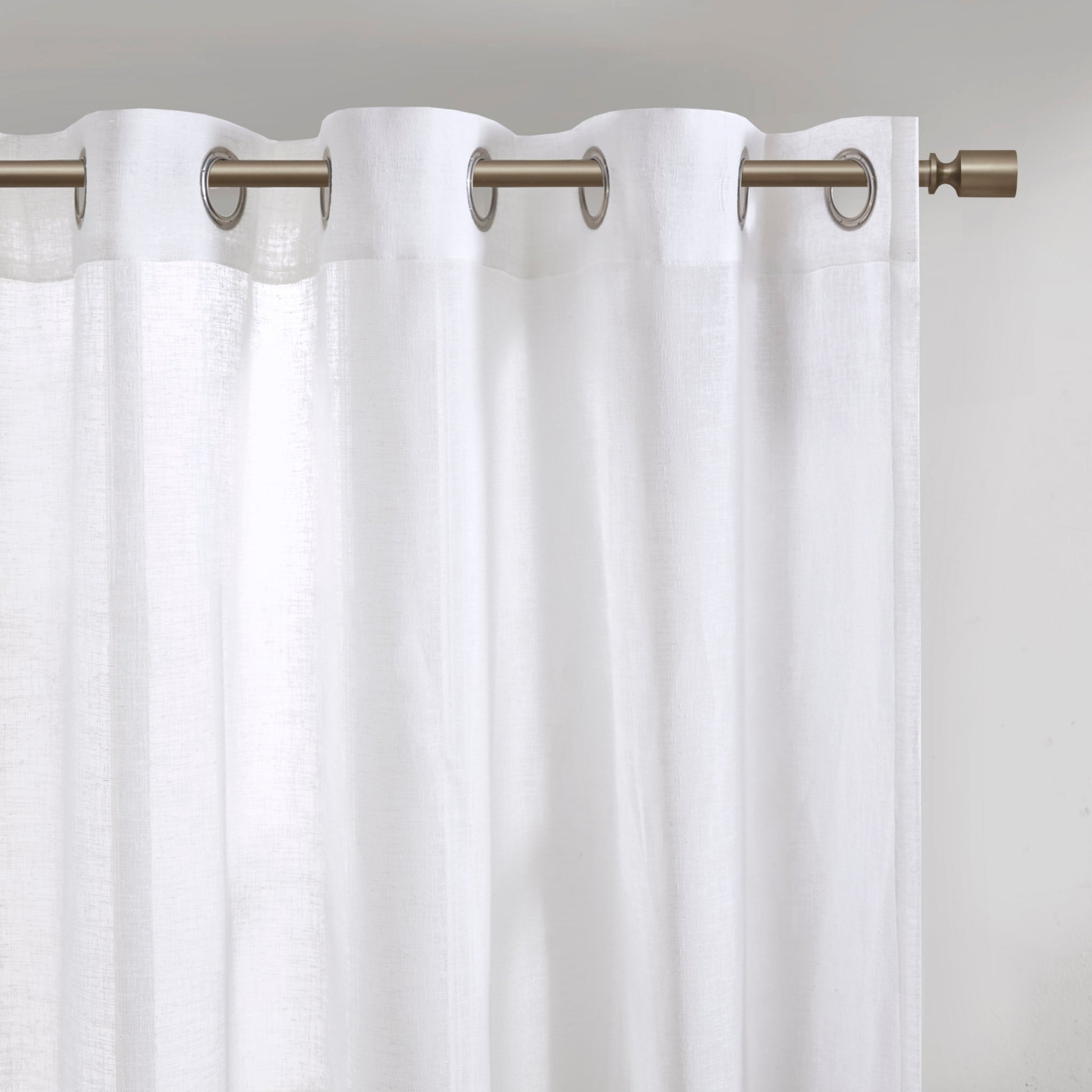 Dual Colored Curtain Panel Only 1 Pc Panel Grey White Polyester