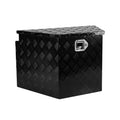 Trailer Tongue Box, Aluminum Alloy Diamond Plate Tongue Box Tool Chest, Heavy Duty Trailer Box Storage With Lock And Ke, Utility Trailer Tongue Box For Pickup Truck, Rv, Trailer, 28.5