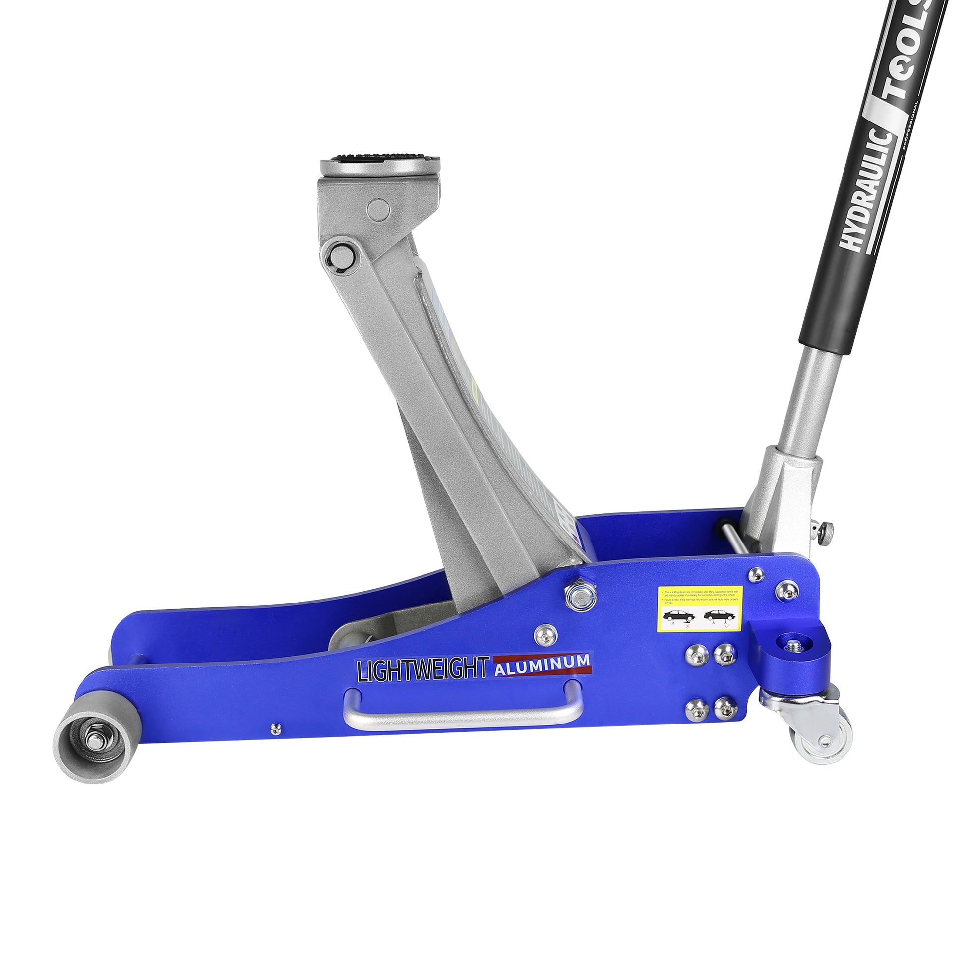 3 Ton Quick Rise Aluminum Floor Jack With Dual Pump Pistons & Reinforced Lifting Arm Blue Aluminum