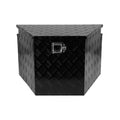 Trailer Tongue Box, Aluminum Alloy Diamond Plate Tongue Box Tool Chest, Heavy Duty Trailer Box Storage With Lock And Ke, Utility Trailer Tongue Box For Pickup Truck, Rv, Trailer, 28.5
