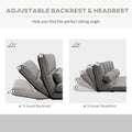 Convertible Floor Sofa Chair, Folding Couch Bed, Guest Chaise Lounge With 2 Pillows, Adjustable Backrest And Headrest, Dark Gray Dark Gray Polyester
