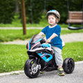 Licensed 6V Kids Ride On Motorcycle, Off Road Battery Powered Three Wheels Dirtbike With Usb, Aux, Music And Headlight For Toddler, Blue Blue Steel