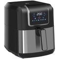 Air Fryer, 1700W 6.9 Quart Air Fryers Oven With Digital Display, 360 Air Circulation, Adjustable Temperature, Timer And Nonstick Basket For Oil Less Or Low Fat Cooking, Black Black Steel