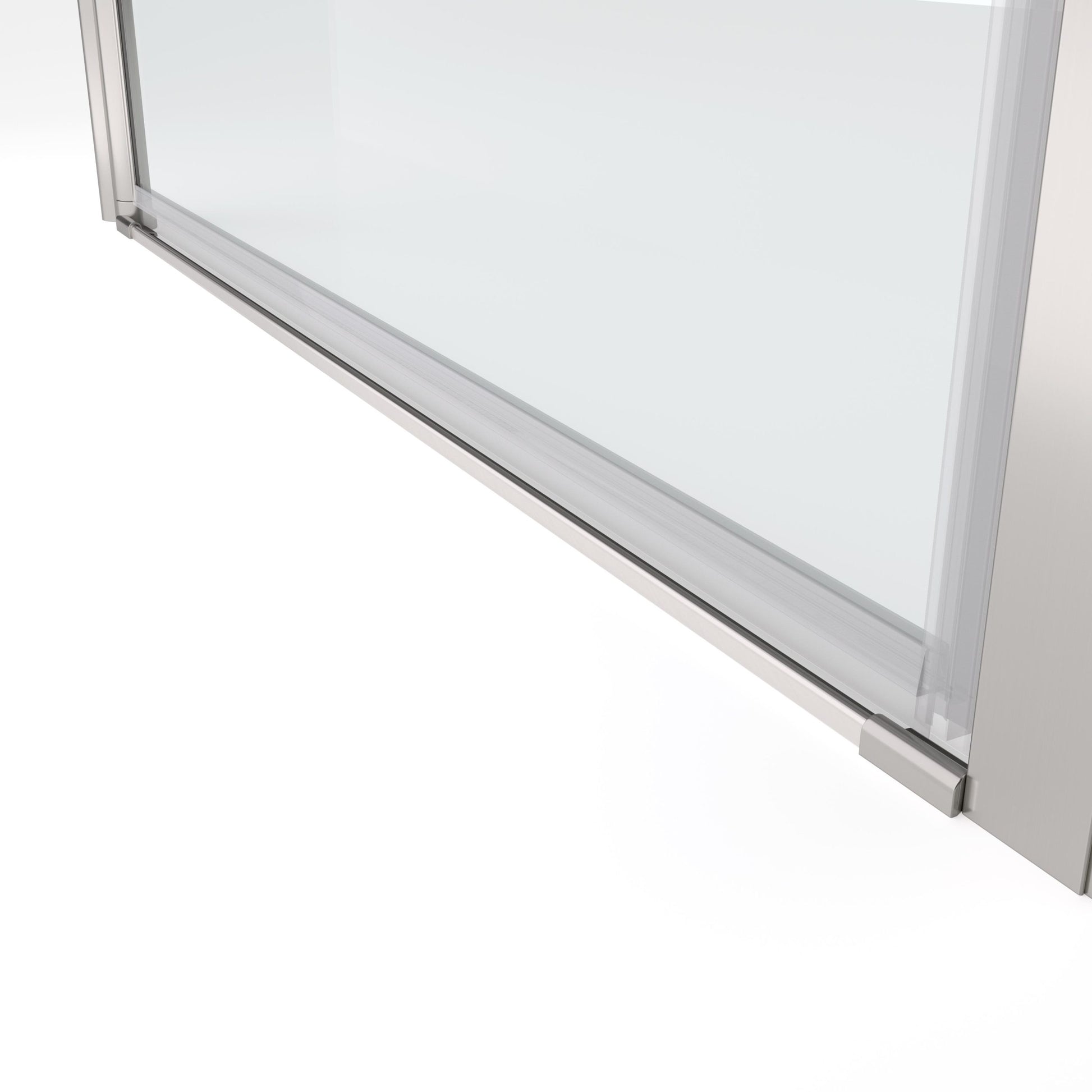 1 3 8" Adjustment,Universal Pivot Shower Door, Open Outside, With 1 4" Tempered Glass Chrome Aluminium Alloy