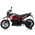 12V Aprilia Licensed Kids Ride On Motorcycle, 4 Wheel Electric Dirt Bike With Spring Suspension, Led Lights, Usb, Mp3, Red Red Polypropylene