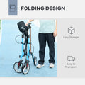 Rollator Walker With Seat And Backrest, Height Adjustable Aluminum Rolling Walker With 10'' Front Wheels, Storage Bag, Lightweight Mobility Walking Aid For Seniors, Adults, 300Lb Capacity, Blue Light Blue Aluminium