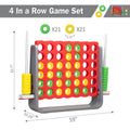 Giant 4 In A Row Game Set, Outdoor And Indoor Game For Adults And Kids, Intelligent Toy,Red And Gray Red Polypropylene