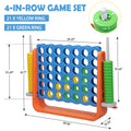 Giant 4 In A Row Game Set, Outdoor And Indoor Game For Adults And Kids, Intelligent Toy, Orange And Blue Orange Polypropylene