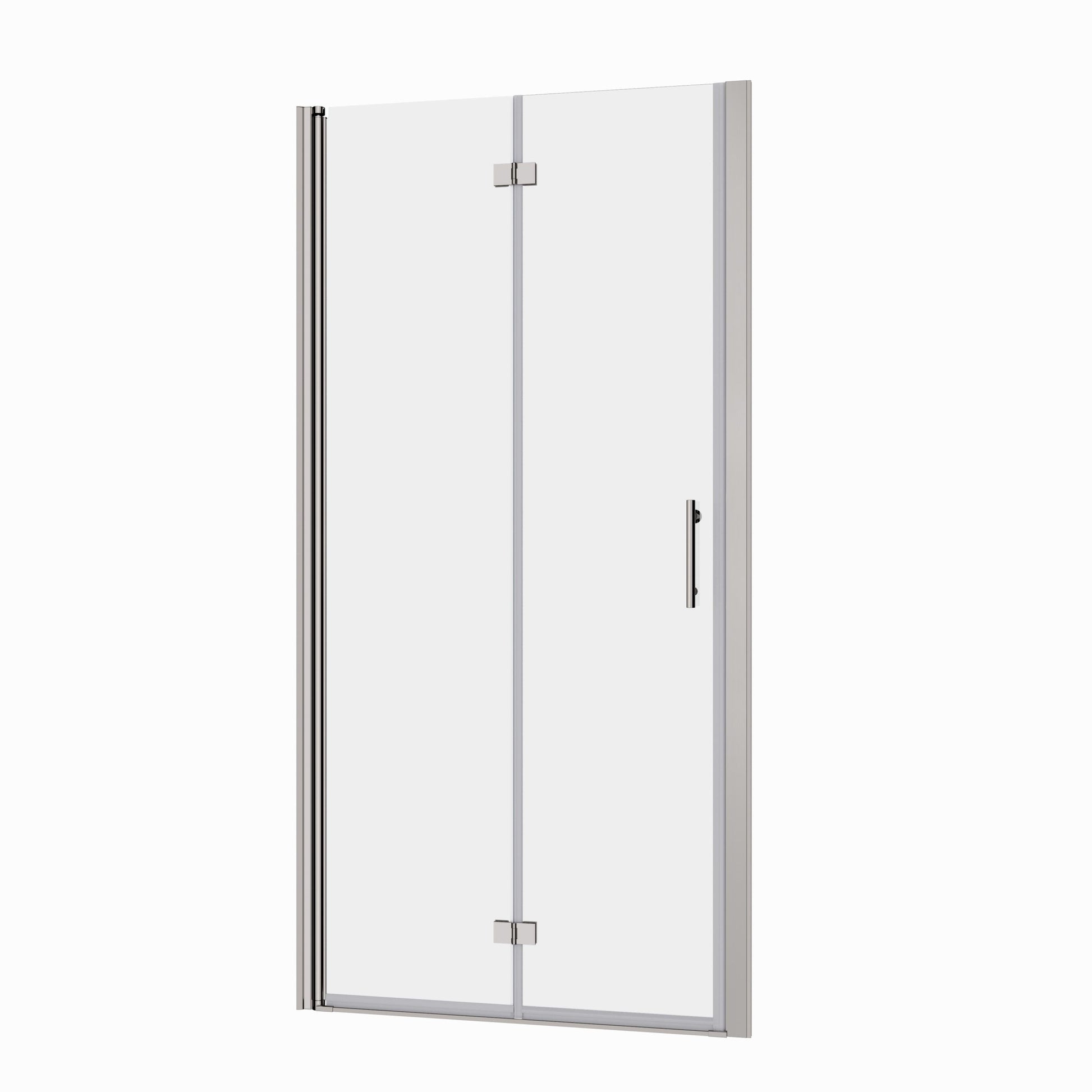 1 3 8" Adjustment,Universal Pivot Shower Door, With 1 4" Tempered Glass Chrome Aluminium Alloy