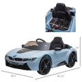 Licensed Bmw I8 Coupe Electric Kids Ride On Car 6V Battery Powered Toy With Remote Control Music Horn Lights Mp3 Suspension Wheels For 37 96Months Old Blue Blue Steel