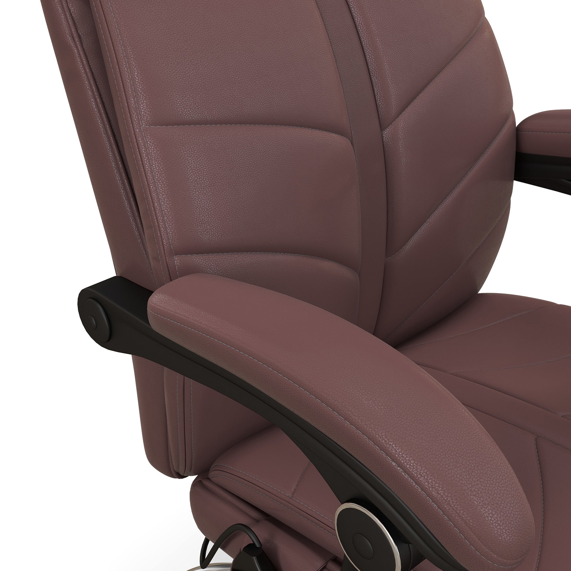 Executive Massage Office Chair With 4 Vibration, Computer Desk Chair, Pu Leather Heated Reclining Chair With Adjustable Height, Swivel Wheels, Brown Brown Pu Leather