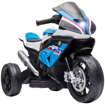 Licensed 6V Kids Ride On Motorcycle, Off Road Battery Powered Three Wheels Dirtbike With Usb, Aux, Music And Headlight For Toddler, Blue Blue Steel