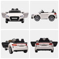 6V Kids Electric Ride On Car, Licensed Audi Tt Rs With Seat And Remote Control, Horn, Music, Mp3 White White Steel