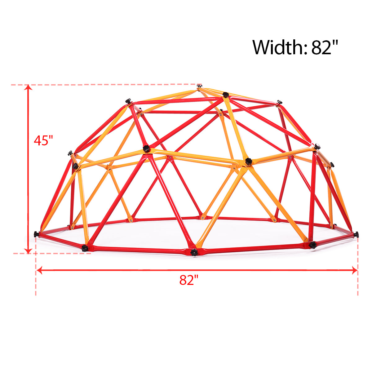 Kid'S Universal Exercise Dome Climber Outdoor Monkey Climbing Bars Play Center For Fun Red Metal