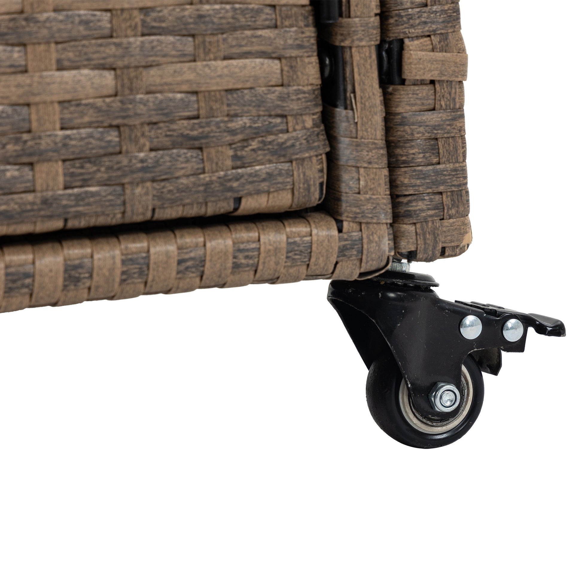 Outdoor Wicker Bar Cart, Patio Wine Serving Cart W Wheelsrolling Rattan Beverage Bar Counter Table W Glass Top For Porch Backyard Garden Poolside Party, Light Brown Light Brown Garden & Outdoor