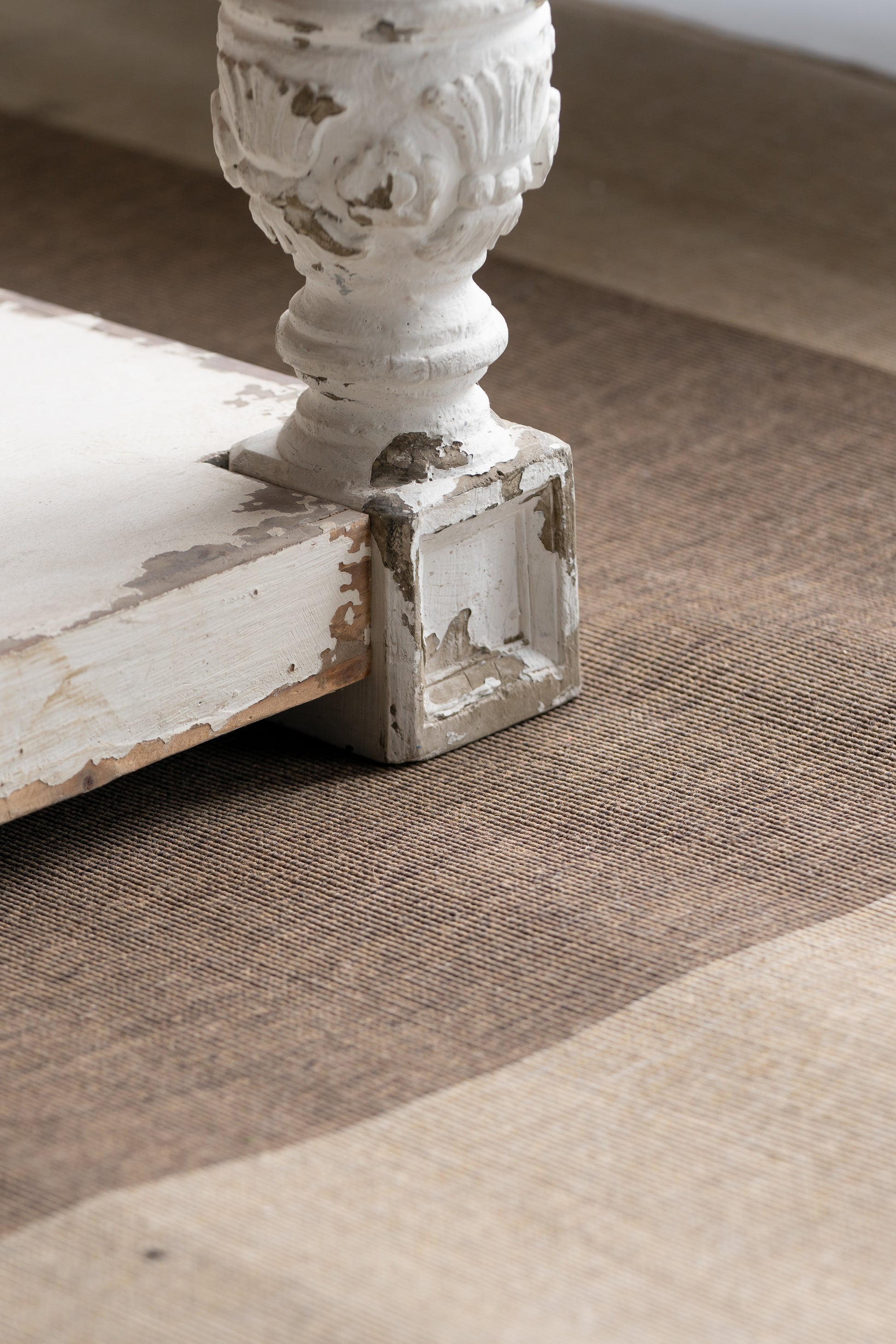 47" X 27.5" X 20" Rectangle Coffee Wooden Coffee Table, French Country Coffee Table Brown Antique White Wood