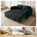 54 Inch Velvet Sofa Sofa Bed Dual Purpose Living Room Retractable Bed Black Sofa Black Velvet