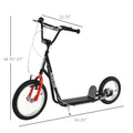 Youth Scooter, Teens Kick Scooter, Adjustable Handlebar Ride On Toy For 5 With 16