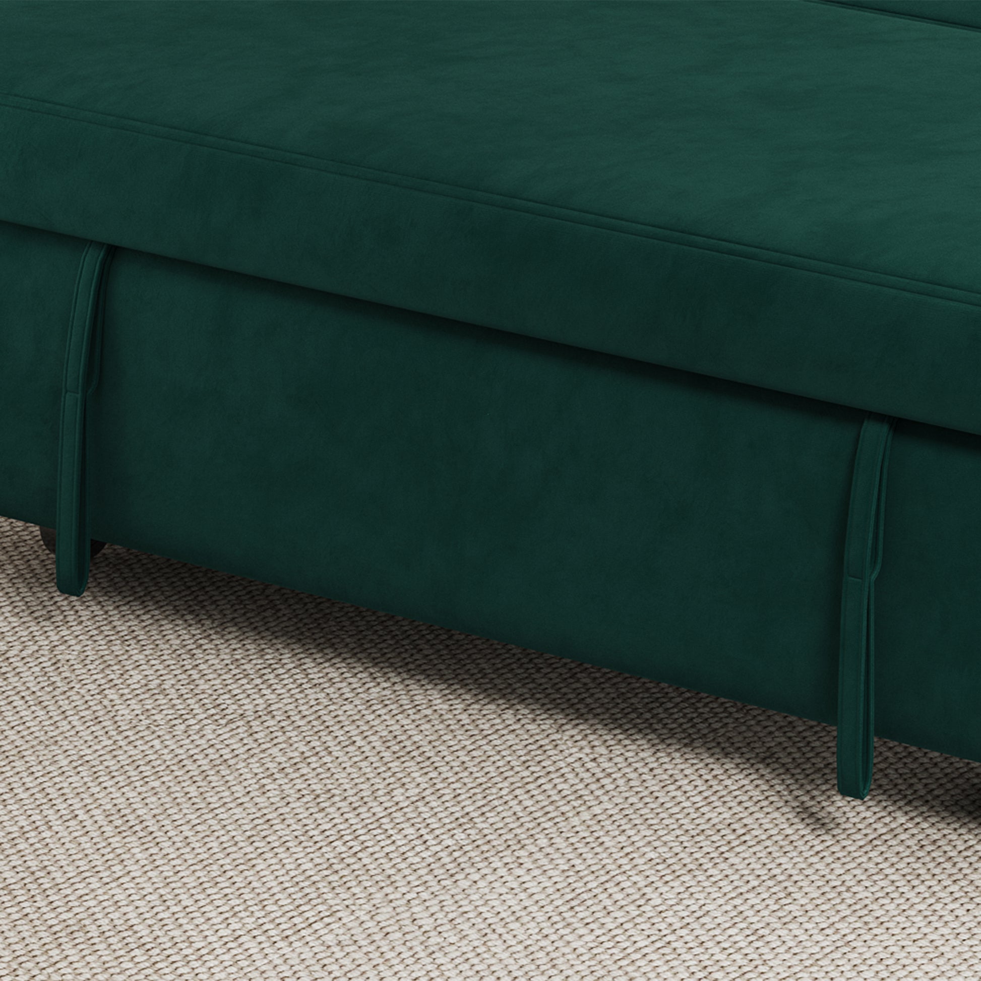 Sofa Pull Out Bed Included Two Pillows 54" Green Velvet Sofa For Small Spaces Green Altay Velvet