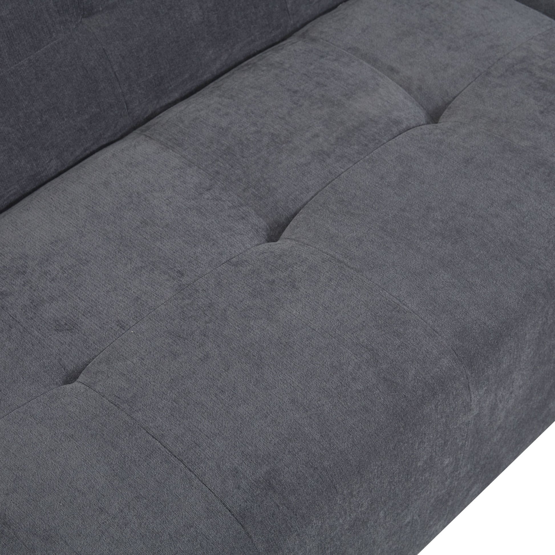 110.2*72.8" Modular Modular Combination Living Room Sofa Set, Modern Minimalist Sofa, Living Room Upholstered Sofa Bed, Bedroom, 3Pcs Computer Free Combination, L Shaped,Dark Grey Dark Grey Foam Chenille 3 Seat