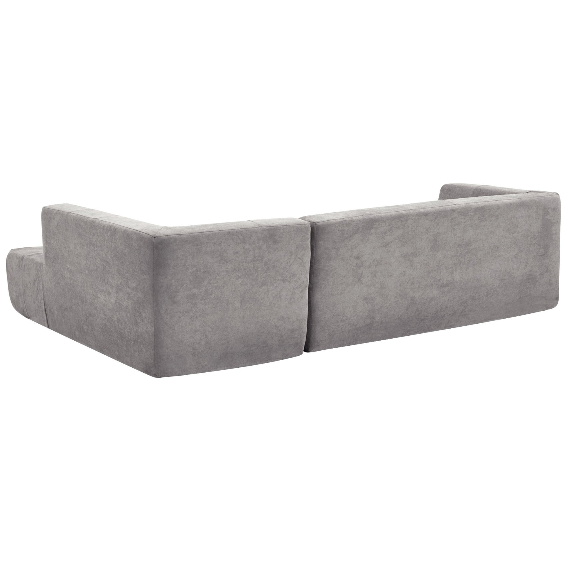 110.2*72.8" Modular Modular Combination Living Room Sofa Set, Modern Minimalist Sofa, Living Room Upholstered Sofa Bed, Bedroom, 2Pcs Computer Free Combination, L Shaped,Light Grey Light Grey Foam Polyester 3 Seat