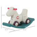 Kids 2 In 1 Rocking Horse & Sliding Car For Indoor & Outdoor Use W Detachable Base, Wheels, Smooth Materials, Grey And Green Grey Hdpe