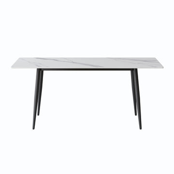 1.8 M Dining Table Panel Only The Turntable White Marble