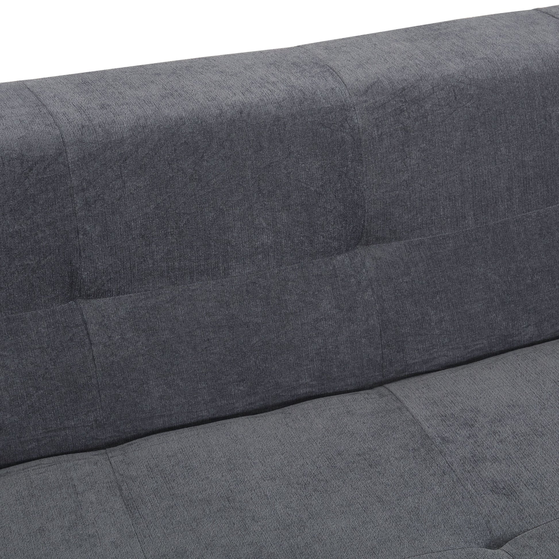 110.2*72.8" Modular Modular Combination Living Room Sofa Set, Modern Minimalist Sofa, Living Room Upholstered Sofa Bed, Bedroom, 3Pcs Computer Free Combination, L Shaped,Dark Grey Dark Grey Foam Chenille 3 Seat