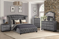 Sophia Chest Gray Gray 5 Drawers & Above Bedroom Contemporary,Modern Wood