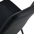 Black Artificial Leather Backrest Cushion Dining Chair, Black Metal Legs, Curved Widened Cushion Design For More Comfort, Suitable For Restaurants, Kitchens, Bedrooms, Offices. 4 Chairs 0502 Black Faux Leather