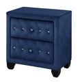 Sophia Modern Style Nightstand Made With Wood In Blue Blue 2 Drawers Contemporary,Modern Wood