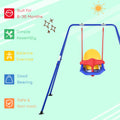 Baby Swing Set For Backyard Indoor Outdoor, Solid Metal Frame With Baby Seat Harness For Kid Age 6 36 Months Multi Metal