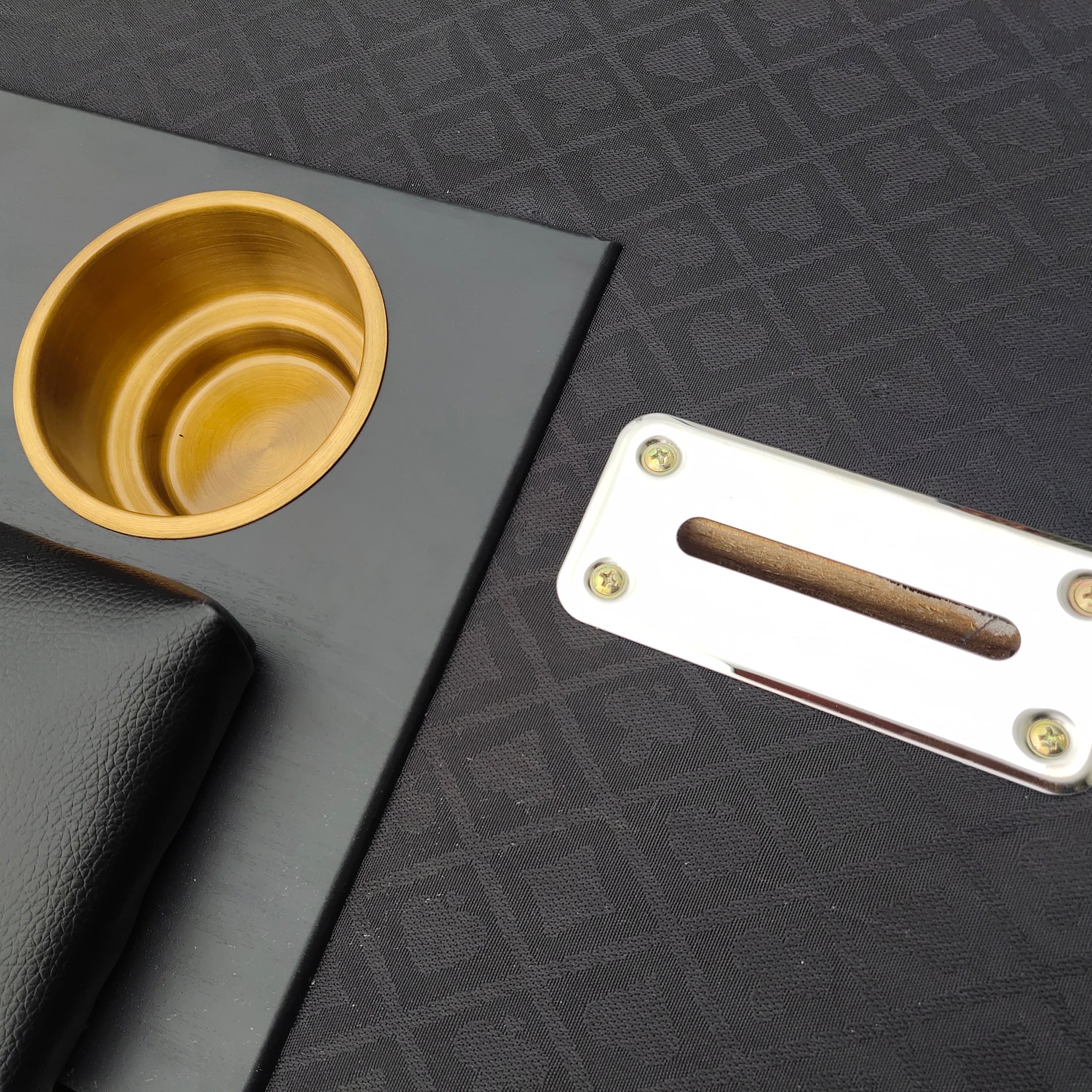 96" Elite Oval Dark Knight Black Waterproof Felt Poker Table With Plastic Chip Tray Steel Drop Box Black Stainless Steel