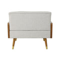 Club Chair Beige Fabric