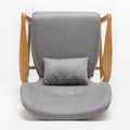 Club Chair, Wood Frame Club Chair, Grey Grey Fabric